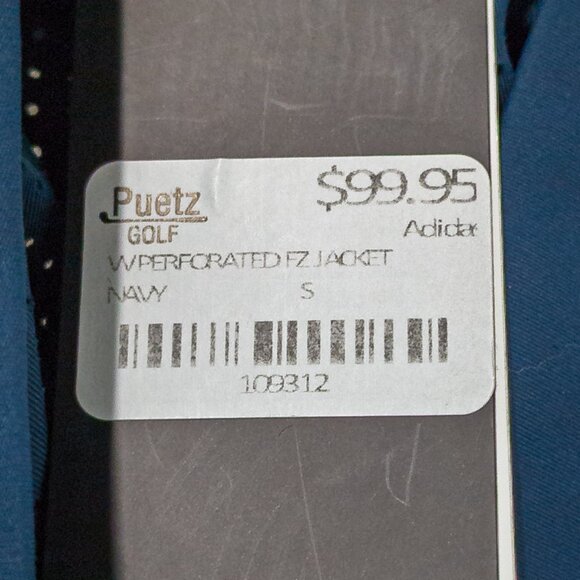 Adidas Crew-Navy Perforated Full-Zip Golf Jacket | NWT Women’s S - Picture 14 of 14